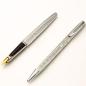 Preview: Waterman CF Set 1950s vintage Füller + Kugelschreiber Silver Moire 14K F
