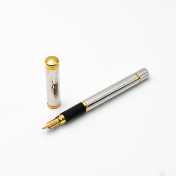 Waterman Füllfederhalter Lady Edition Silber Gold 18K OG F Patronen-Füller