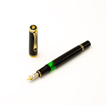 Pelikan M600 ab 1997 Schwarz 18K M Nib Fountain-Pen Füllfederhalter