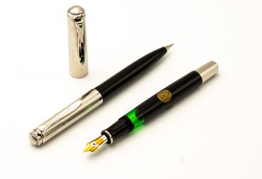 Pelikan M730 D730 NOS SET old style 18K M 925 Silber Füller Dreh-Bleistift fount