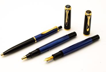 Pelikan M400 R400 K200 SET NOS old style Blau Füller 14K M Rollerball Kugelschre