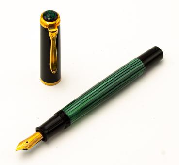 Pelikan M400 NOS old style 14K M Souverän Grün Kolbenfüller fountain-pen W.-Germ