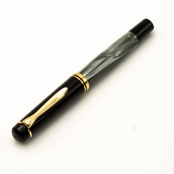 Pelikan R200 Grau marmoriert Gold NOS old style Rollerball-pen Tintenschreiber