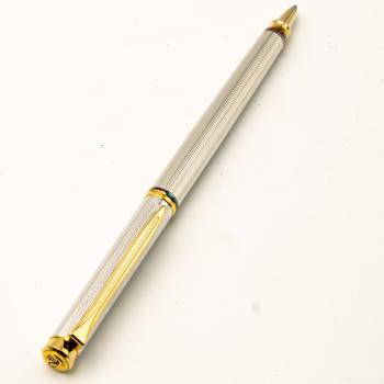 Pelikan R390 K390 SET Silber Guilloche NOS Rollerball Kugelschreiber New Classic