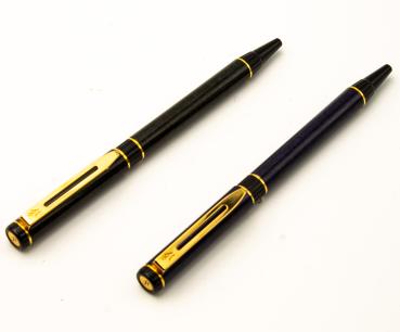 Waterman Paris France Centurion SET 2x Ballpoint-Pen Kugelschreiber Blau + Grün