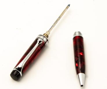 Aurora Mini Optima Ballpoint-Pen Kugelschreiber Rot marmoriert Red Marble 998