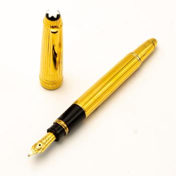 Montblanc Meisterstück 1145 Mozart Silber Vermeil Pinstripe 18K F