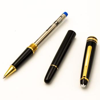 Montblanc Meisterstück 163 Classique Gold coated Rollerball-Pen Tintenschreiber