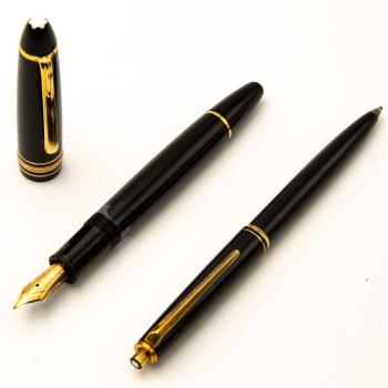 Montblanc Meisterstück 146 + Nr. 251 SET Füller Druck-Bleistift Pen 14K M
