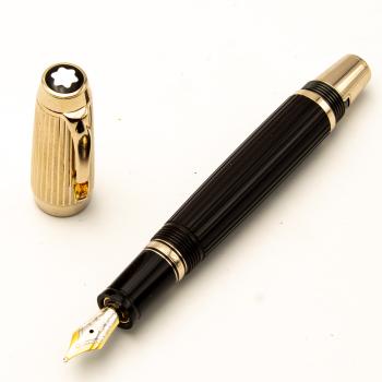 Montblanc Boheme Solitaire Doué Ligne Citrin Füller Pen 14K M 101994