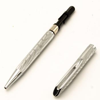Waterman CF Set 1950s vintage Füller + Kugelschreiber Silver Moire 14K F