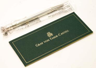 Graf von Faber-Castell Dreh-Kugelschreiber versilbert 148532 vintage NOS ballpoi