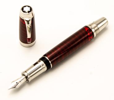 Montblanc Boheme Paso Doble Rouge Füllfederhalter Füller Pen 18K M Rot