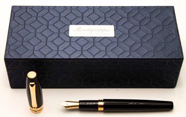 Montegrappa Fortuna Füller Schwarz Rose vergoldet Konverter Pen