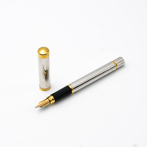 Waterman Füllfederhalter Lady Edition Silber Gold 18K OG F Patronen-Füller