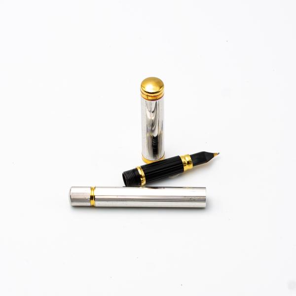 Waterman Füllfederhalter Lady Edition Silber Gold 18K OG F Patronen-Füller