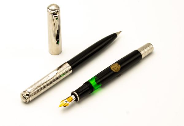 Pelikan M730 D730 NOS SET old style 18K M 925 Silber Füller Dreh-Bleistift fount