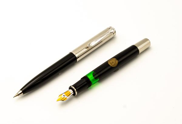 Pelikan M730 D730 NOS SET old style 18K M 925 Silber Füller Dreh-Bleistift fount