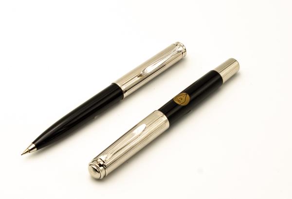 Pelikan M730 D730 NOS SET old style 18K M 925 Silber Füller Dreh-Bleistift fount
