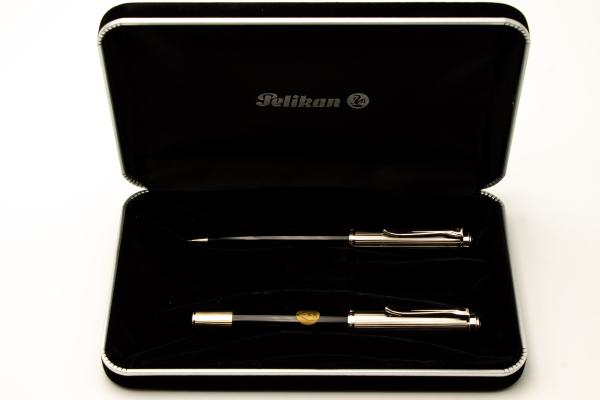 Pelikan M730 D730 NOS SET old style 18K M 925 Silber Füller Dreh-Bleistift fount