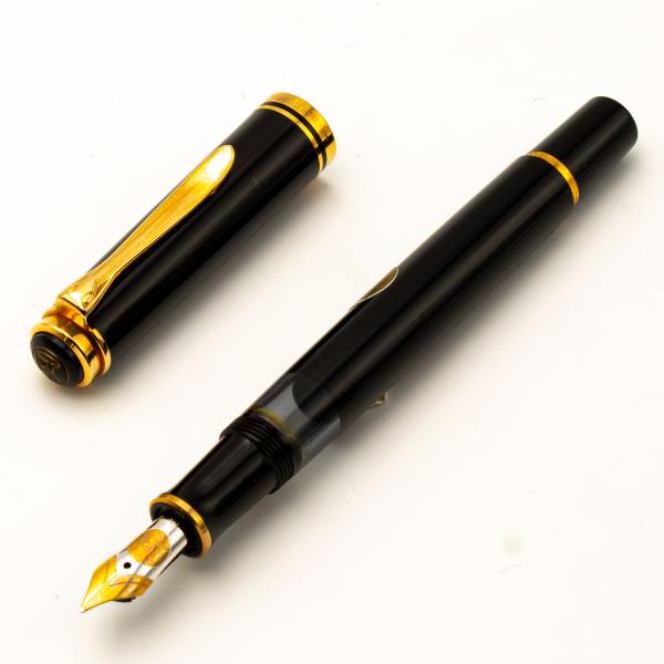 Pelikan M600 + D600 SET Schwarz Füller Pen 18K M Kugelschreiber + Leder-Etui TL2