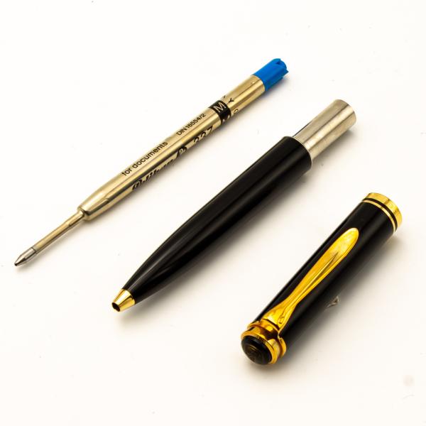 Pelikan M600 + D600 SET Schwarz Füller Pen 18K M Kugelschreiber + Leder-Etui TL2