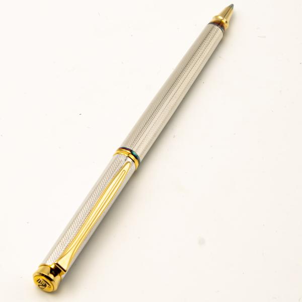 Pelikan R390 K390 SET Silber Guilloche NOS Rollerball Kugelschreiber New Classic
