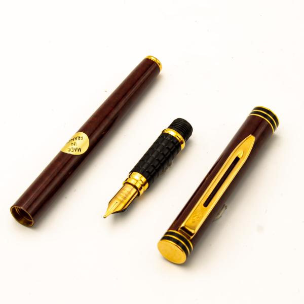 Waterman Exclusive France Füllfederhalter Pen Cherry Rot Marmoriert Lack M 18K