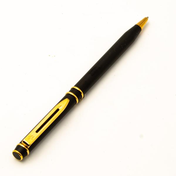 Waterman Paris France Ballpoint-Pen Kugelschreiber Matt Schwarz Gold