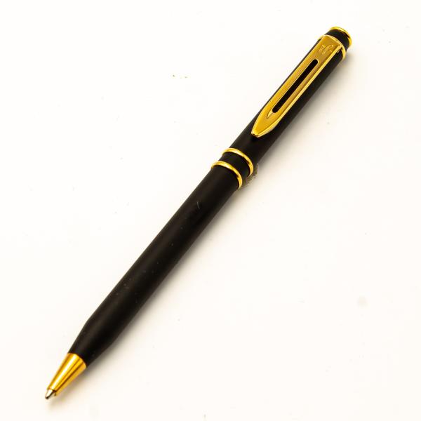 Waterman Paris France Ballpoint-Pen Kugelschreiber Matt Schwarz Gold