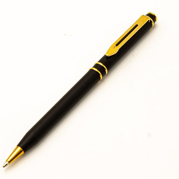 Waterman Paris France Ballpoint-Pen Kugelschreiber Matt Schwarz Gold