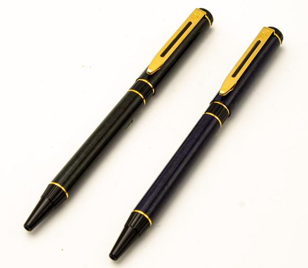Waterman Paris France Centurion SET 2x Ballpoint-Pen Kugelschreiber Blau + Grün