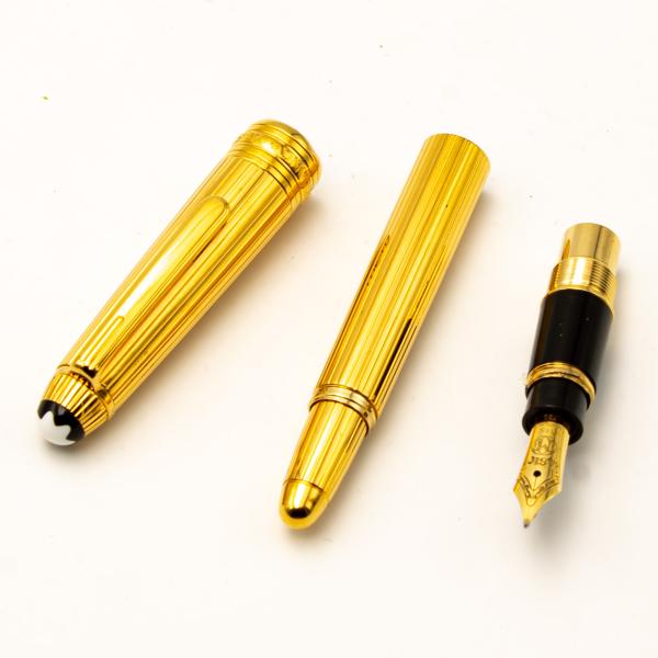 Montblanc Meisterstück 1145 Mozart Silber Vermeil Pinstripe 18K F