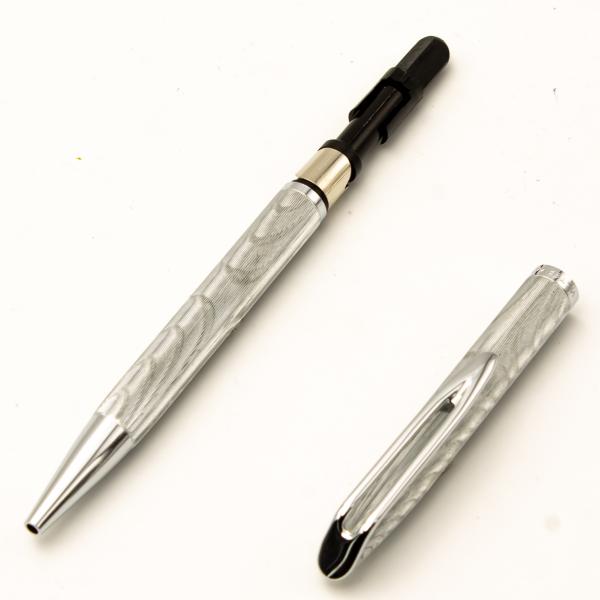 Waterman CF Set 1950s vintage Füller + Kugelschreiber Silver Moire 14K F